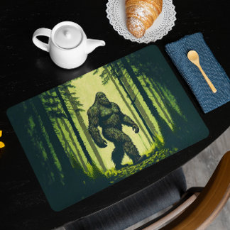 Bigfoot Out For A Forest Walk Placemat