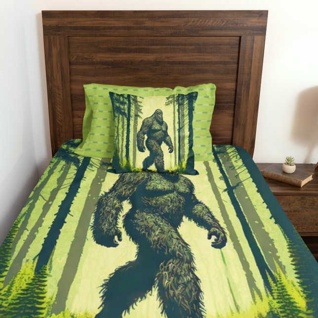 Bigfoot Out For A Forest Walk Twin Duvet Cover (Creator Uploaded)
