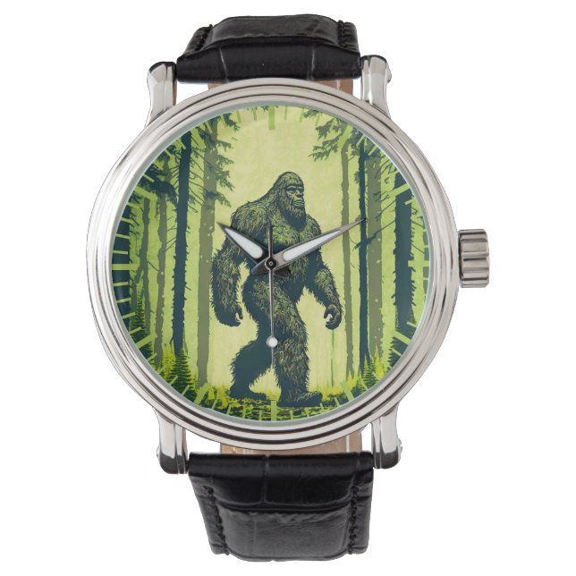 Bigfoot Out For A Forest Walk Watch (Front)