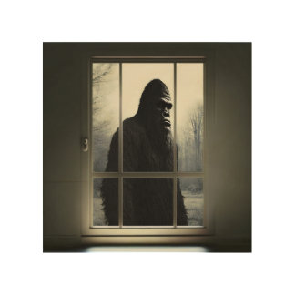 Bigfoot Outside My Window! Wood Wall Art