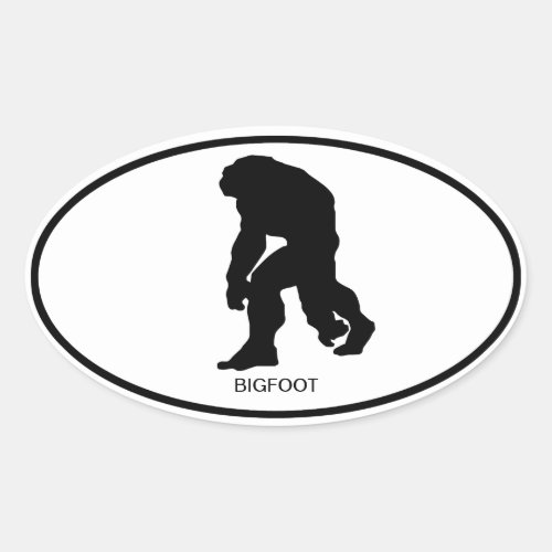 Bigfoot Oval Sticker