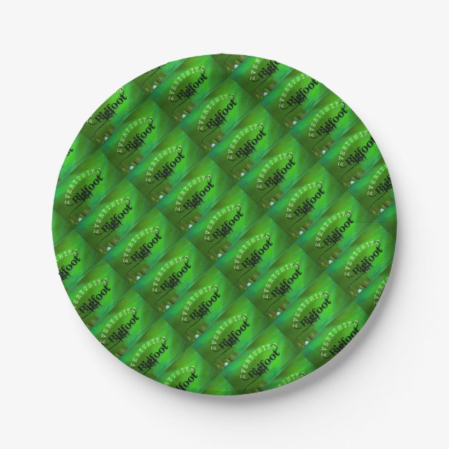Bigfoot  Party Hats Paper Plates (Front)