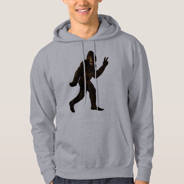 Bigfoot Peace Sign Hoodie (Front)