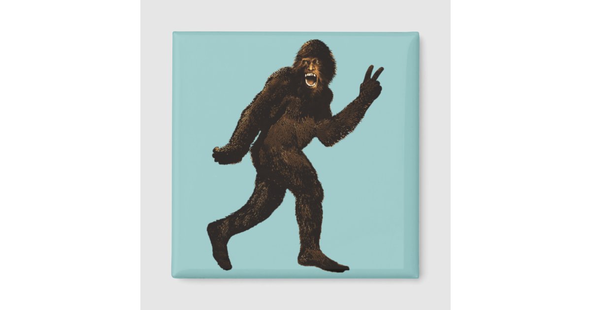 Bigfoot Peace Sign Magnet | Zazzle