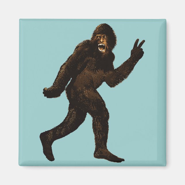 Bigfoot Peace Sign Magnet (Front)