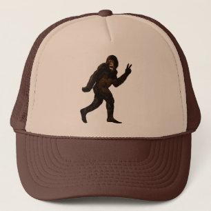 Bigfoot Peace Sign Trucker Hat