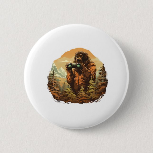 Bigfoot Peek-A-Boo Button (Front)