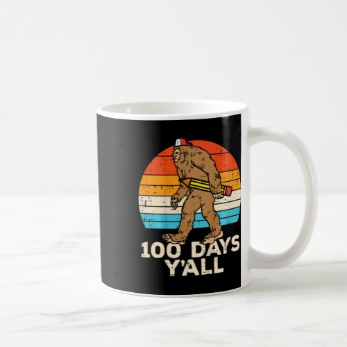 Bigfoot Pencil 100 Days Yall 100th Day School Sasq Coffee Mug