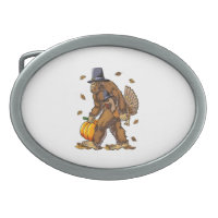 Bigfoot Pilgrim Turkey Pumpkin Thanksgiving Day Bo