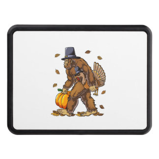 Bigfoot Pilgrim Turkey Pumpkin Thanksgiving Day Bo Hitch Cover