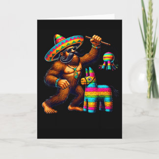Bigfoot Pinata Cinco De Mayo Mexican Sasquatch Kid Card