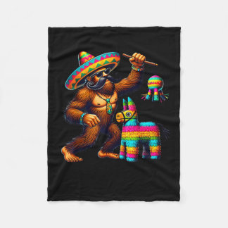 Bigfoot Pinata Cinco De Mayo Mexican Sasquatch Kid Fleece Blanket
