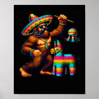 Bigfoot Pinata Cinco De Mayo Mexican Sasquatch Kid