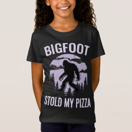 Bigfoot Pizza Forest Park Sasquatch Believe Camper T_Shirt