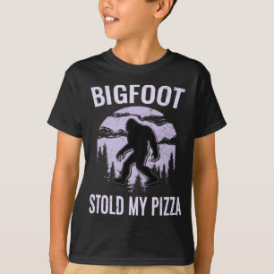 Bigfoot Pizza Forest Park Sasquatch Believe Camper T-Shirt