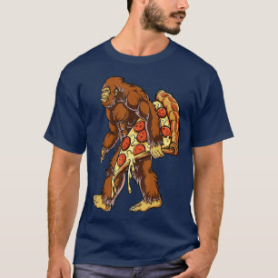Bigfoot Pizza Funny Men Women Food Lovers Pepperon T-Shirt