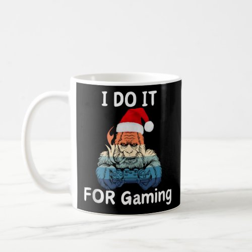Bigfoot Play Game Control Christmas Hat I Do It fo Coffee Mug