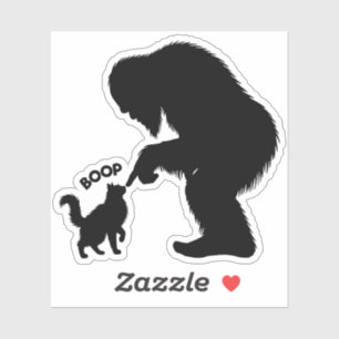 Bigfoot Playful Long Haired Cat Boop Sticker
