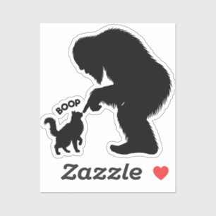 Bigfoot Playful Long Haired Cat Boop Sticker