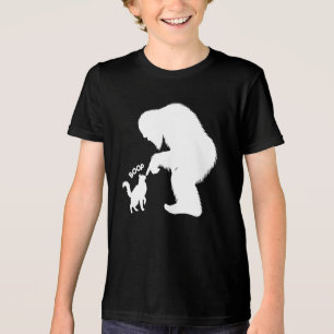 Bigfoot Playful Long Haired Cat Boop  Tri-Blend Shirt
