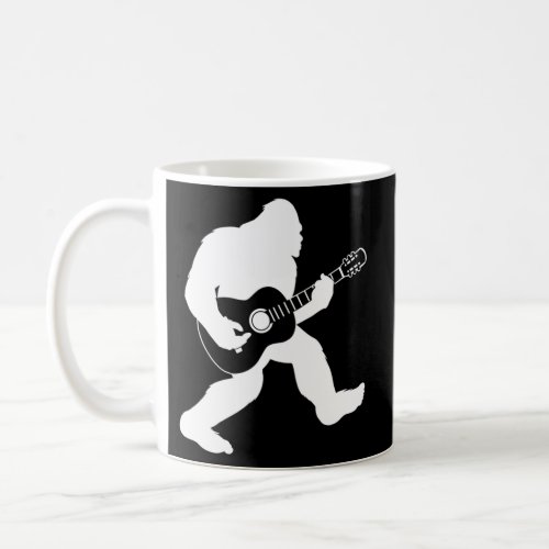 Bigfoot Playing Acoustic Guitar Coffee Mug