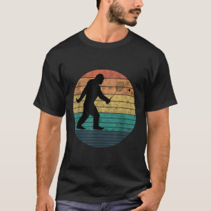 Bigfoot Playing Badminton Shuttle Funny Badminton  T-Shirt