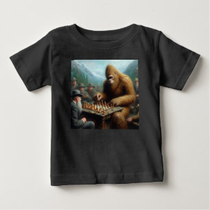 Bigfoot Playing Chess Baby T-Shirt