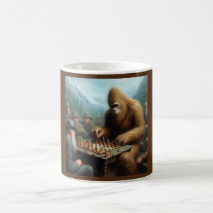 Bigfoot Playing Chess Coffee Mug