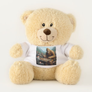 Bigfoot Playing Chess Teddy Bear