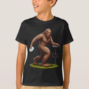 Bigfoot Playing Disc Golf Funny Disc Golfer Player T-Shirt