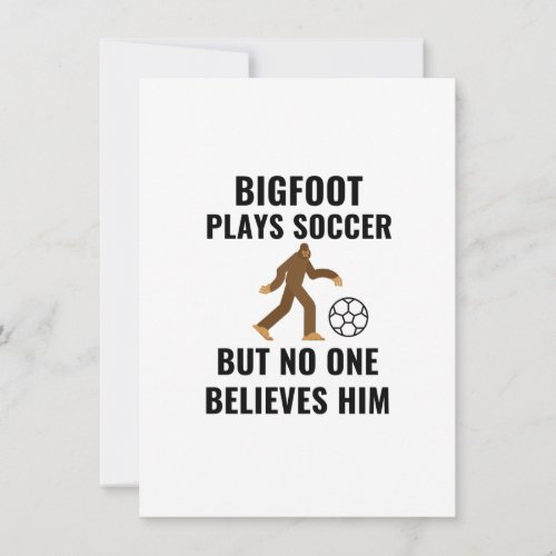 BIGFOOT PLAYS SOCCER CARD