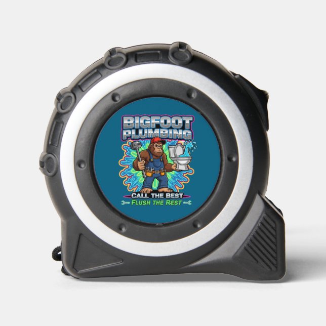 Bigfoot Plumbing-Call The Best Flush The Rest Tape Measure (Front)