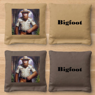 Bigfoot Policeman Cornhole Bags