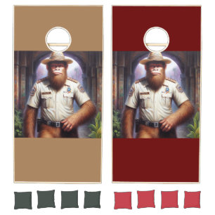 Bigfoot Policeman Cornhole Set