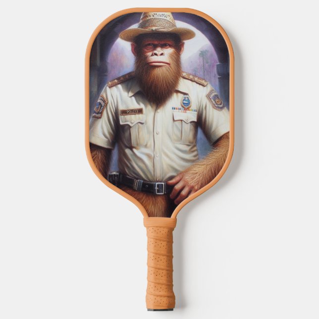 Bigfoot Policeman Pickleball Paddle (Front)