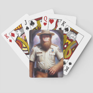 Bigfoot Policeman Poker Cards