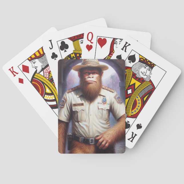 Bigfoot Policeman Poker Cards (Back)