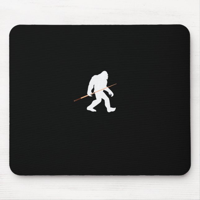 Bigfoot Pool Billiards Player - Funny Bigfoot T Sh Mouse Pad (Front)