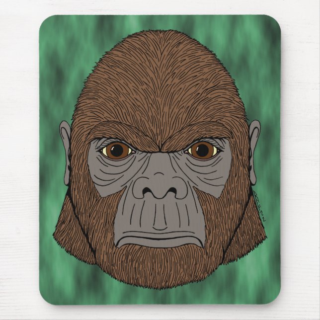 Bigfoot Portrait 1 (Ape-Like) Mouse Pad (Front)