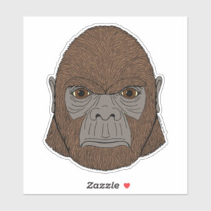 Bigfoot Portrait 1 (Ape-Like) Sticker