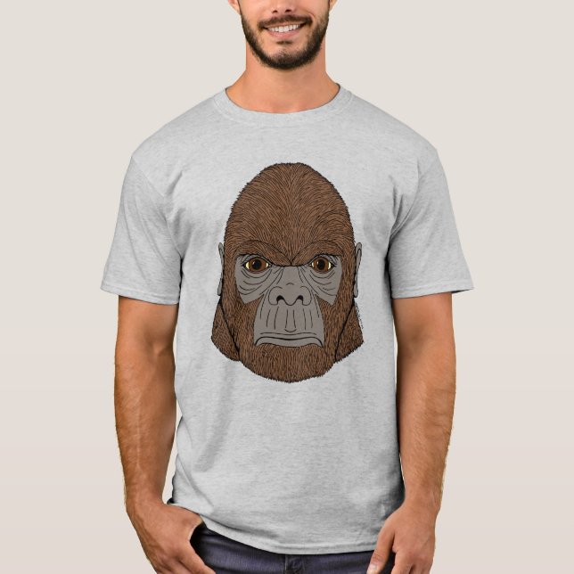 Bigfoot Portrait 1 (Ape-Like) T-Shirt (Front)