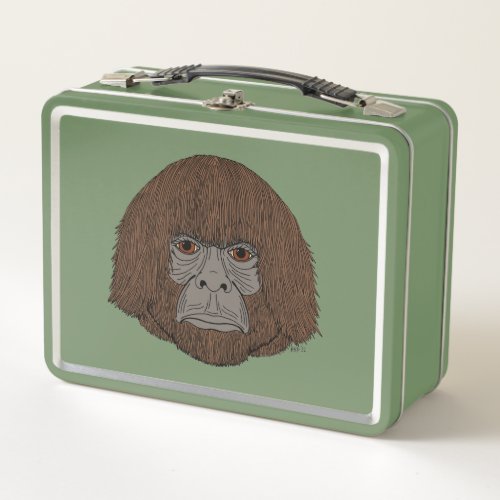 Bigfoot Portrait 2 Human_Like Metal Lunch Box