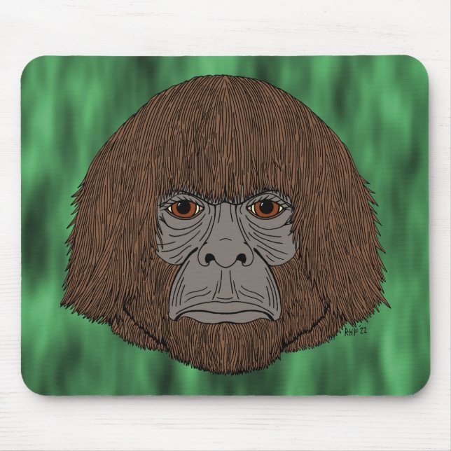 Bigfoot Portrait 2 (Human-Like) Mouse Pad (Front)