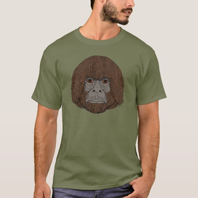 Bigfoot Portrait 2 (Human-Like) T-Shirt (Front)