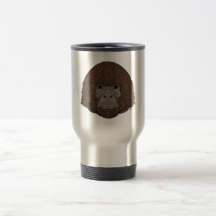 Bigfoot Portrait 2 (Human-Like) Travel Mug