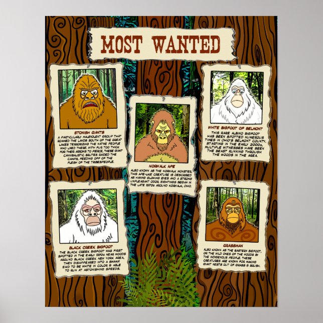 Bigfoot Poster Most Wanted ELE Official Merch (Front)