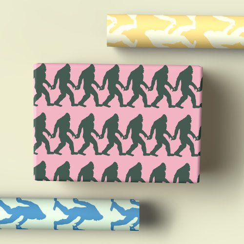 Bigfoot Preppy Pastel Fun Brightly Colored Wrapping Paper Sheets