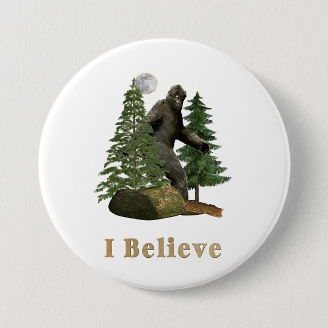 Bigfoot products pinback button (Front)