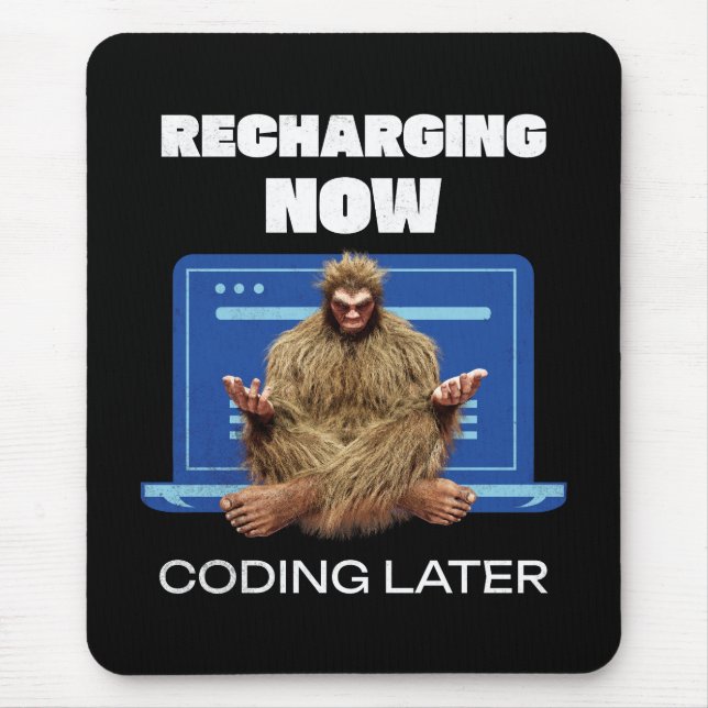 Bigfoot Programmer Coder Software Developer  Mouse Pad (Front)