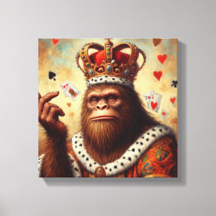 Bigfoot Queen of Hearts Canvas Print
